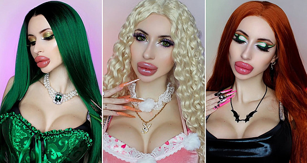 Žena se mění v panenku. Miluje plastiky i dlouhé nehty